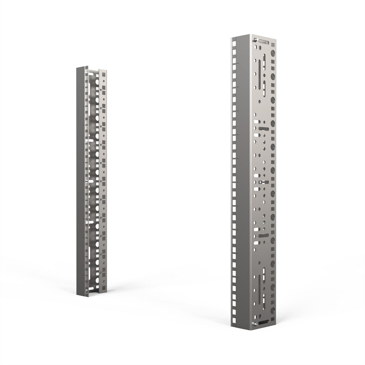 SCHROFF 19"-Winkelprofil mit Universal-Lochung (EIA), AlZn - WINKELPROFIL 19"12HE ALZ(2X)