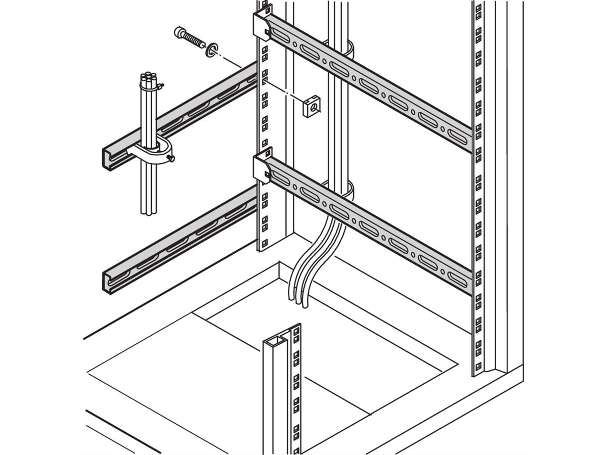 SCHROFF C-PROFIL 900 750MM - EURORACK C-RAIL FOR CABINET 900D