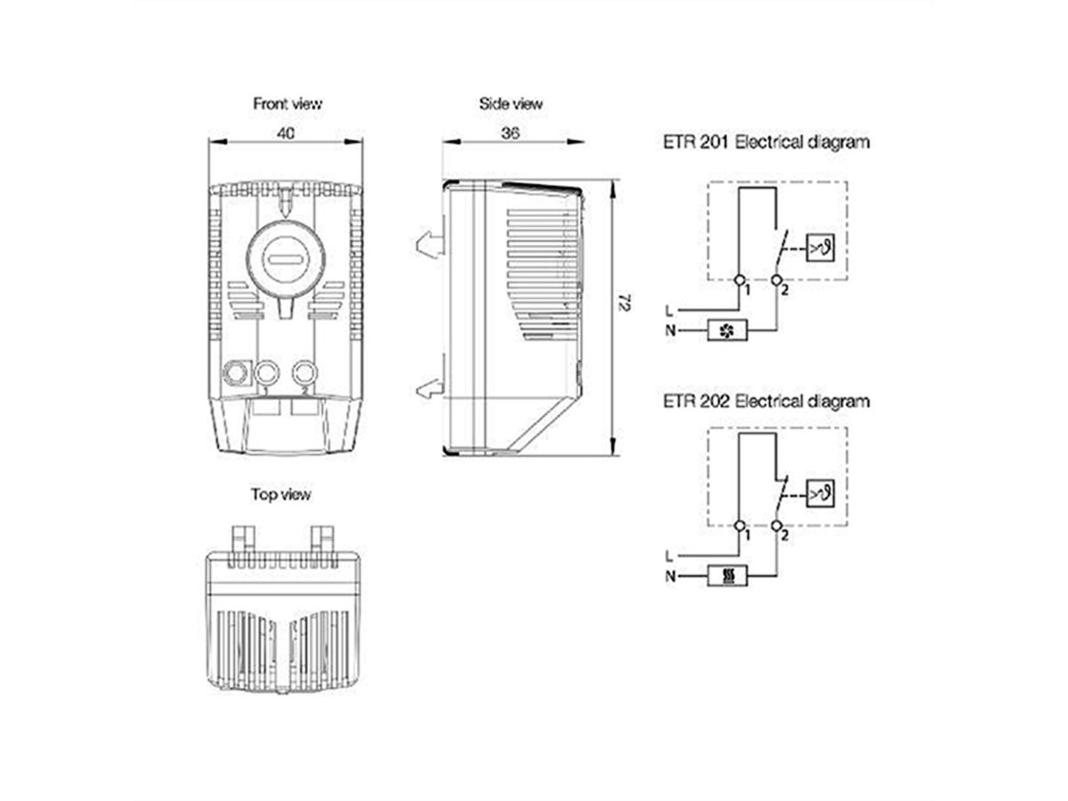 SCHROFF THERMOSTAT F. LUEFTER NO