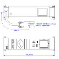 BACHMANN POWER FRAME S 1xCH 1xCM, 1xUSB A&C 22W 0,2m GST18 Schweiz