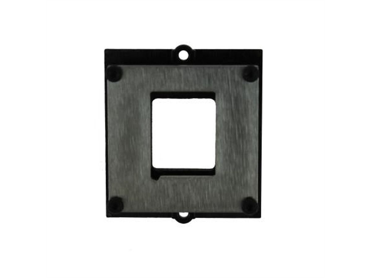 BACHMANN Custom Modul Rahmen 1x Keystone, mit Metallhalterung, schwarz