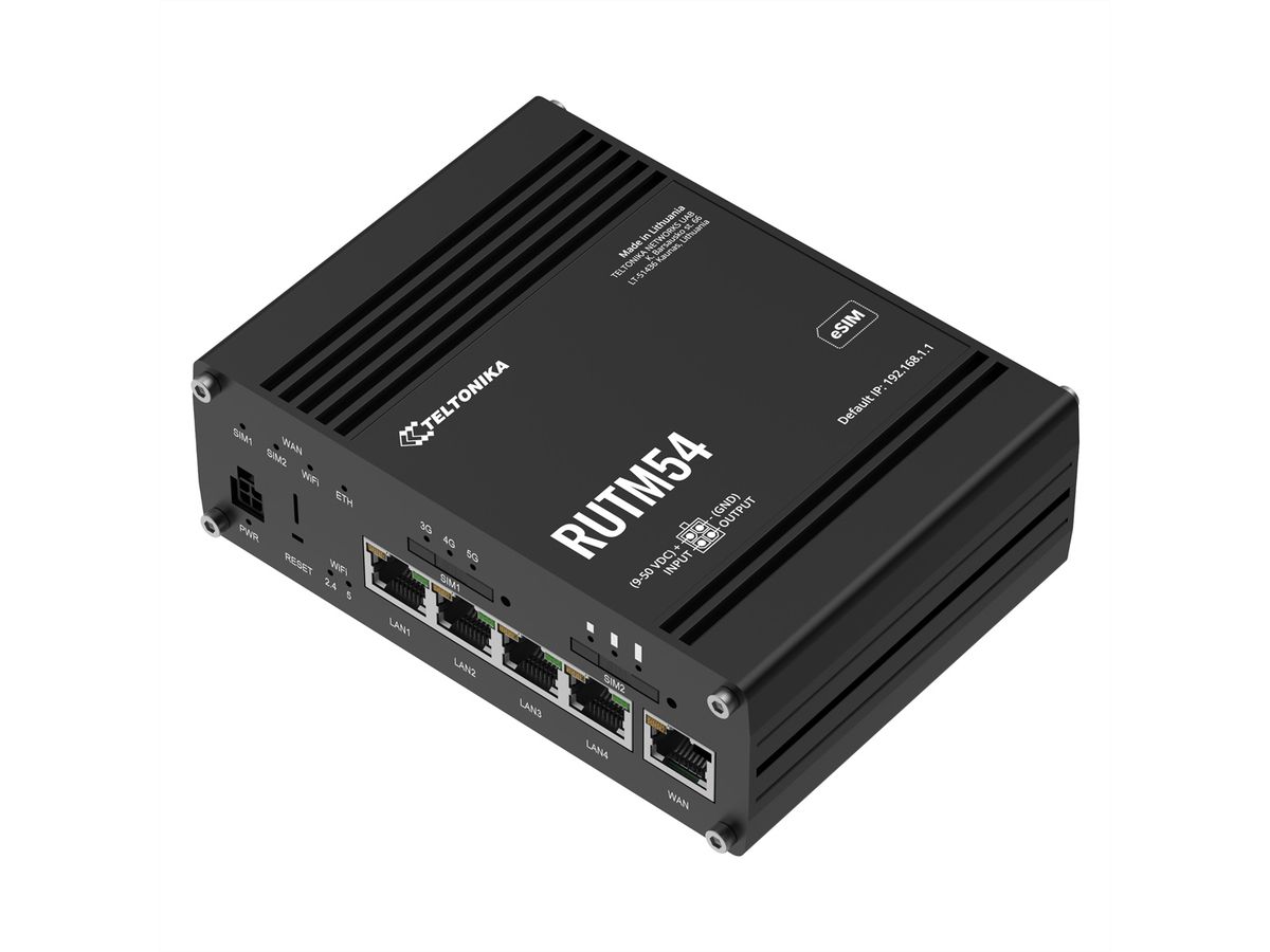TELTONIKA RUTM54 5G Router DUAL-SIM mit TELIT-MODEM