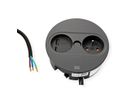 BACHMANN TWIST 2 1xUTE 1xUSB A/C 22W 2,0m AEH RAL9005 30GE rund