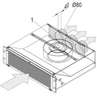 SCHROFF Luftaustritt Rückseite: Abdeckblech oben, ohne Perforation, St, 1 mm, Oberfläche AlZn