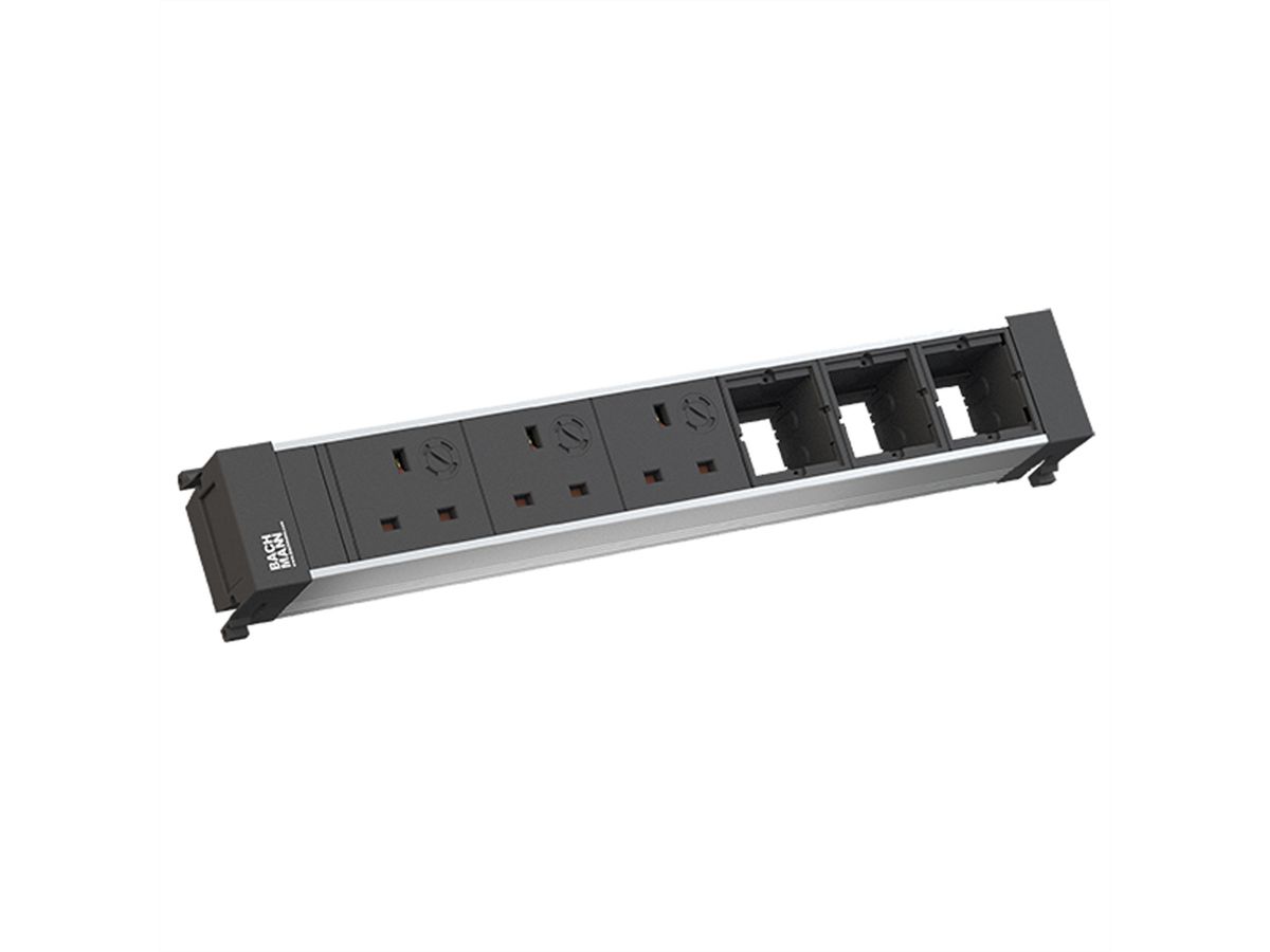 BACHMANN POWER FRAME 3xUK 90° 3,15A 3xCM, Strom 0,2m GST18 United Kingdom