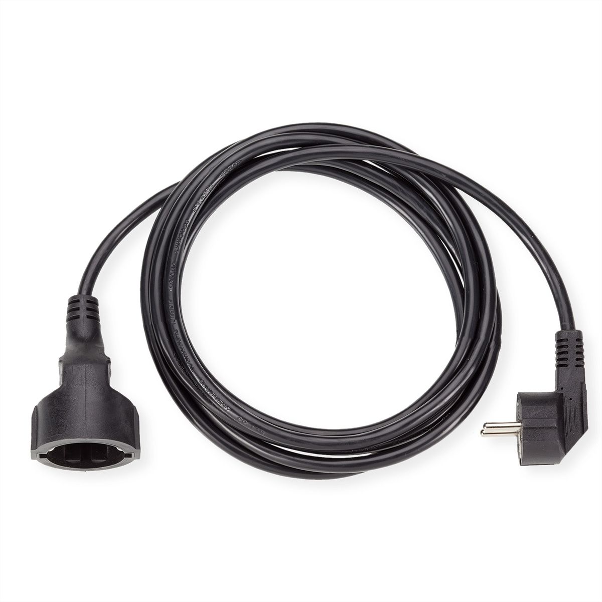 BACHMANN Schutzkontakt-Verlängerungskabel, 230VAC, schwarz, 10 m