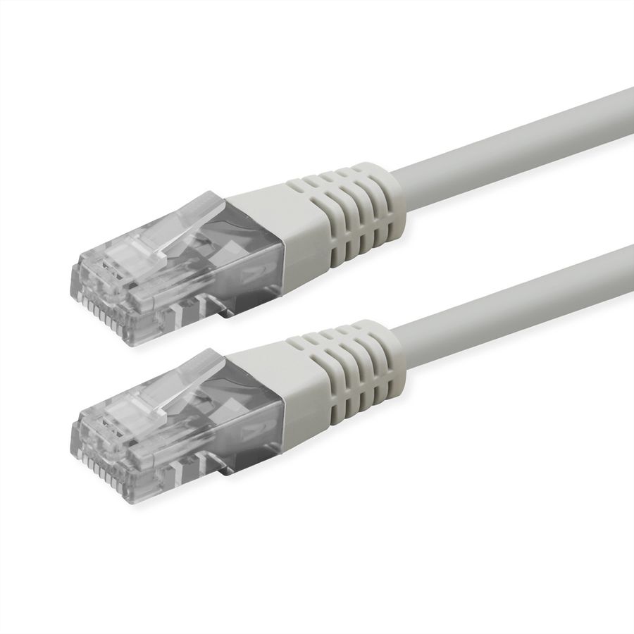 ROLINE Patchkabel Cat.6 (Class E), UTP, PoE, weiß, 0,3 m