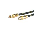 ROLINE GOLD Cinch-Verlängerungskabel simplex ST/BU, gelb, 2,5 m
