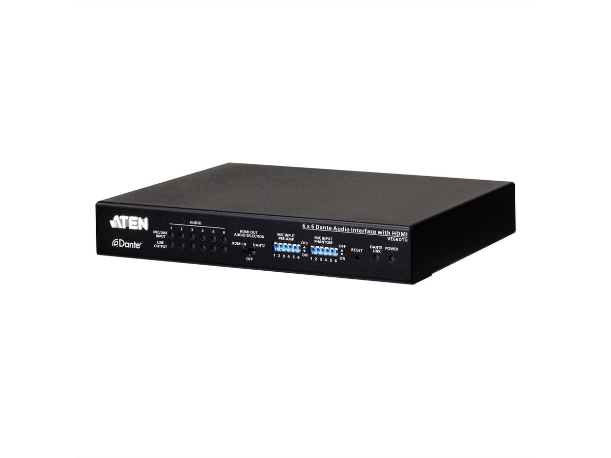 ATEN VE66DTH 6 x 6 Dante Audio Interface mit HDMI