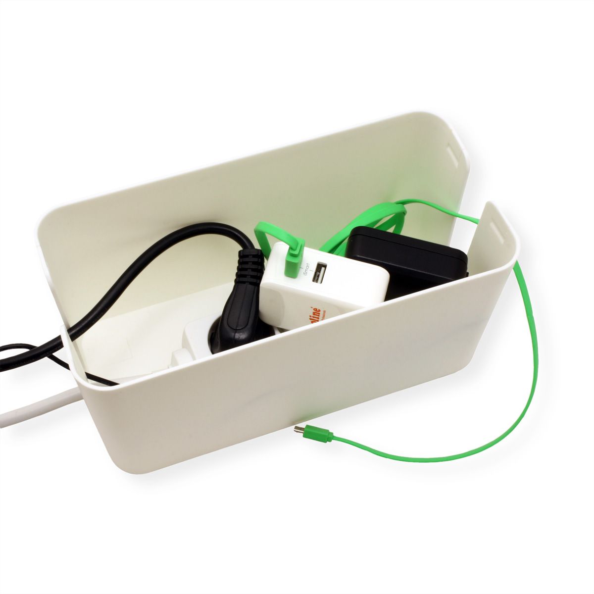 VALUE Kabel-Box, klein, weiß