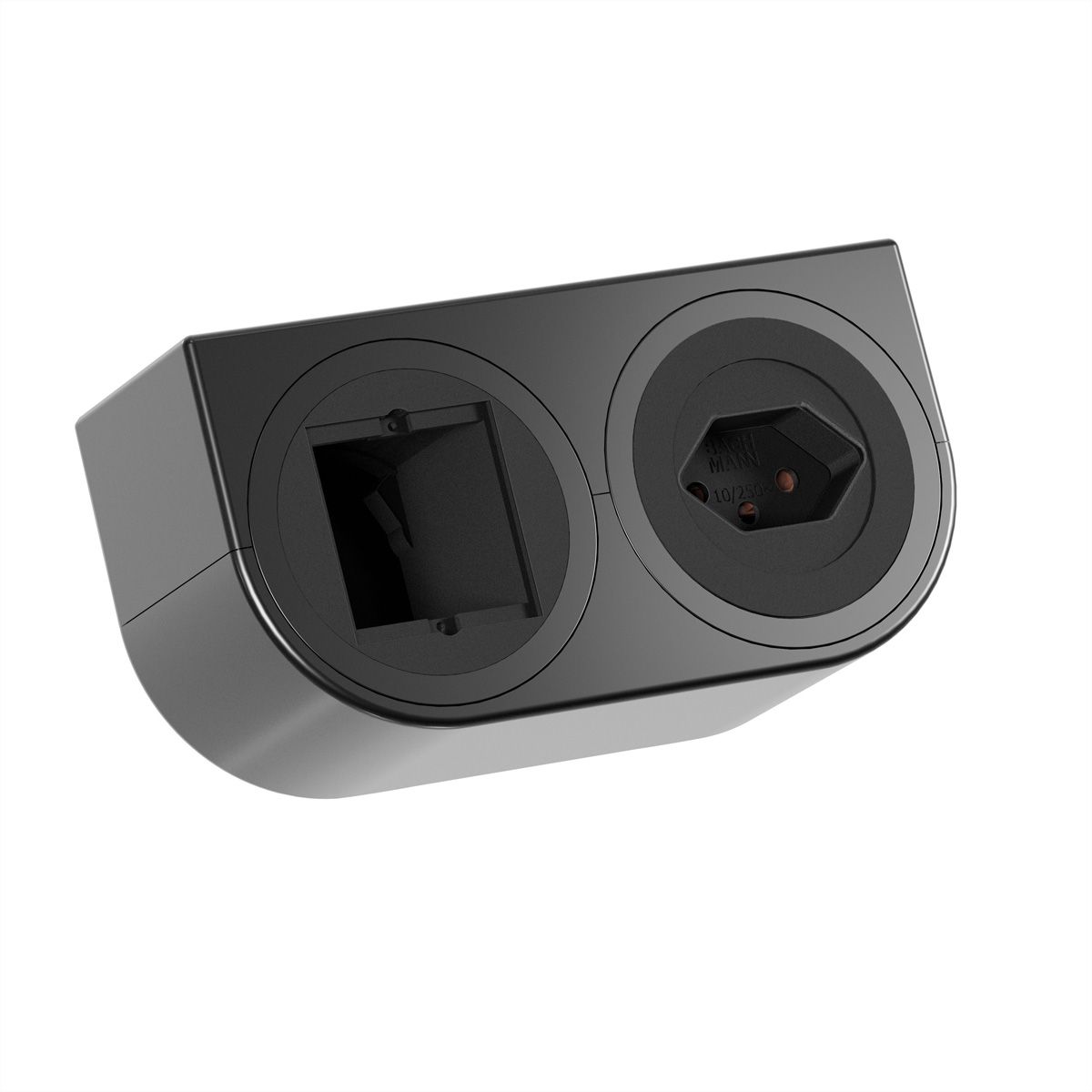 BACHMANN PIX HOLDER DOUBLE, 1x CH T13, 1x CM, ISV, schwarz, 0,2 m