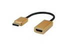 ROLINE GOLD 4K DisplayPort-HDMI Adapter, Aktiv, v1.2, DP ST - HDMI BU
