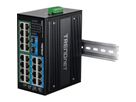 TRENDnet TI-PG262 DIN-Rail Switch, 26-Port gehärteter Industrial Gigabit PoE+