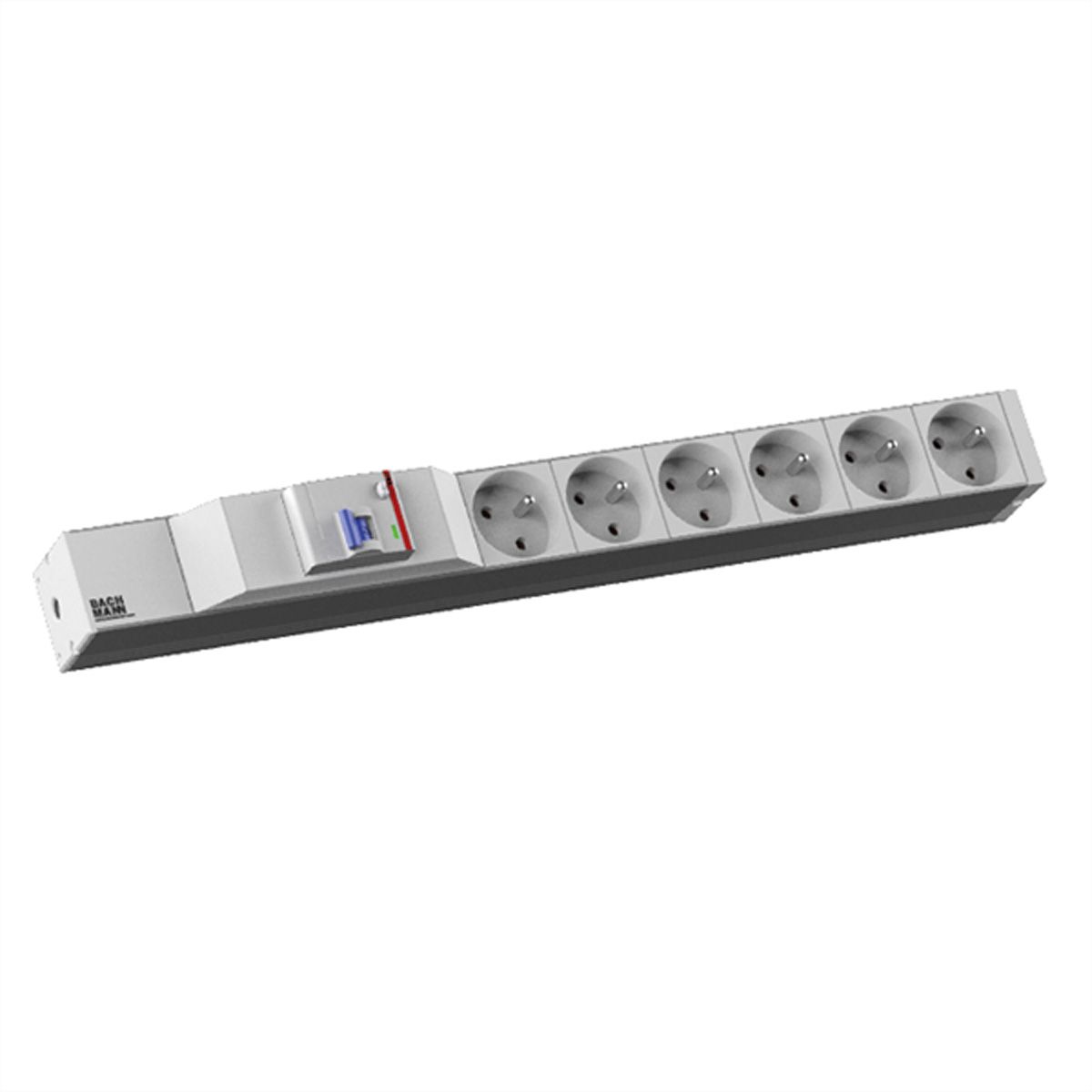 BACHMANN 19" 1HE 6xUTE 1xFI Strom 2,0m CEE7/7