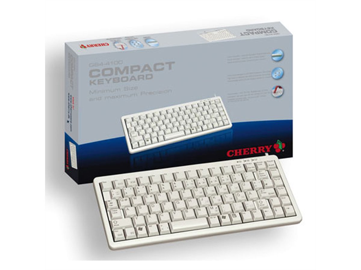 Cherry Kompakt-Tastatur G84-4100 beige USB+PS/2, G84-4100LCMDE-0