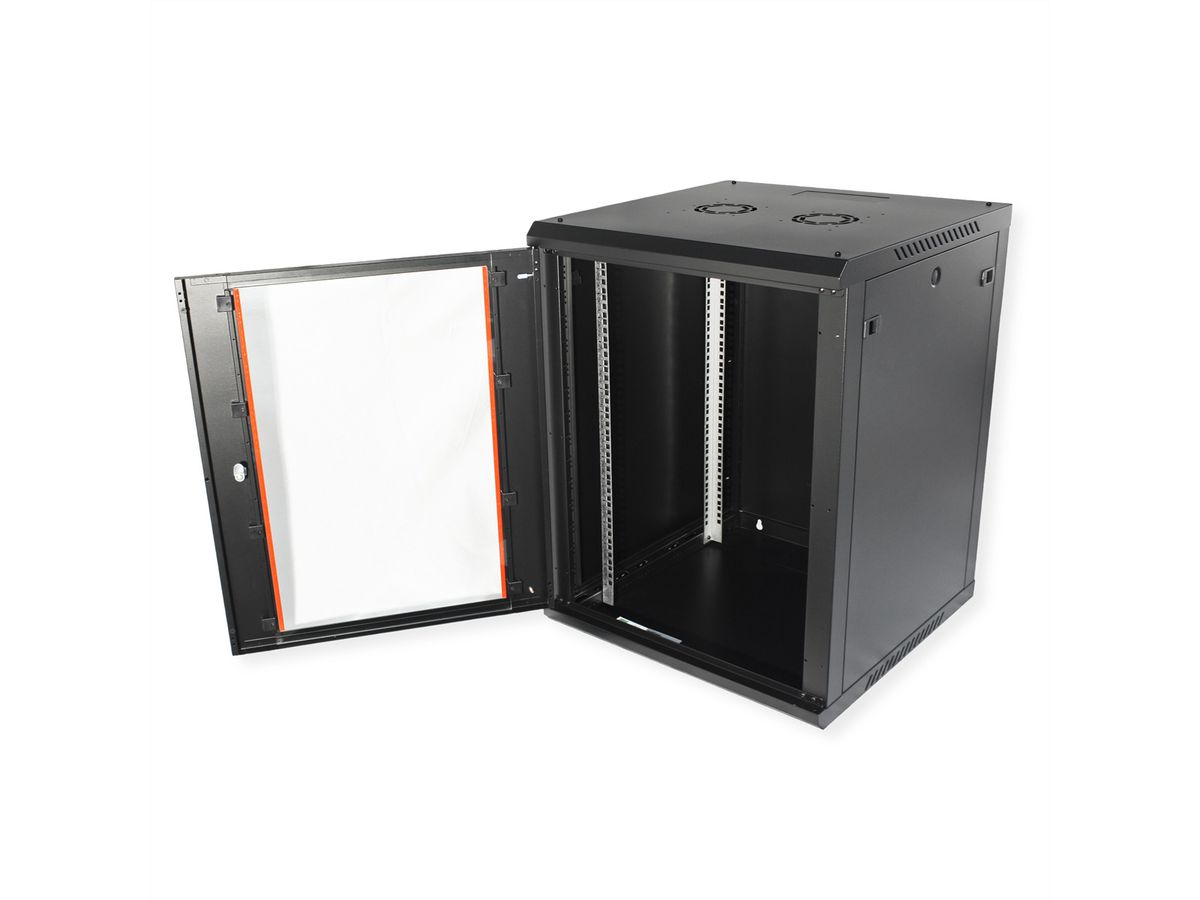 ROLINE 19-Zoll Wandgehäuse Basic Plus 15HE, 600x600 BxT schwarz