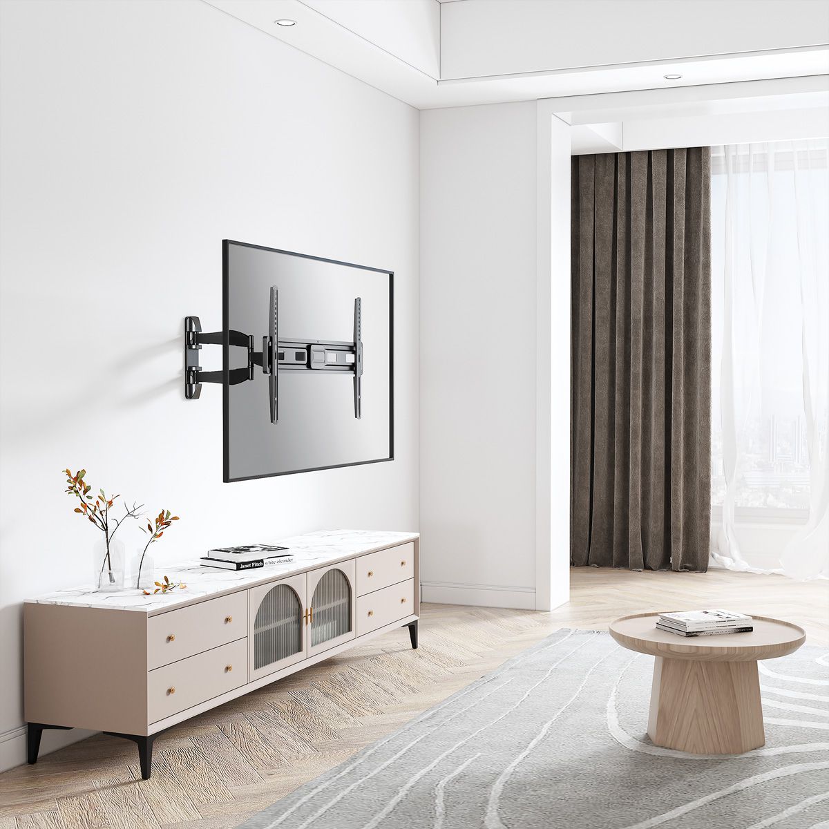 VALUE TV-Wandhalterung, flexibel, elegant, 37-70 Zoll, bis 35 kg