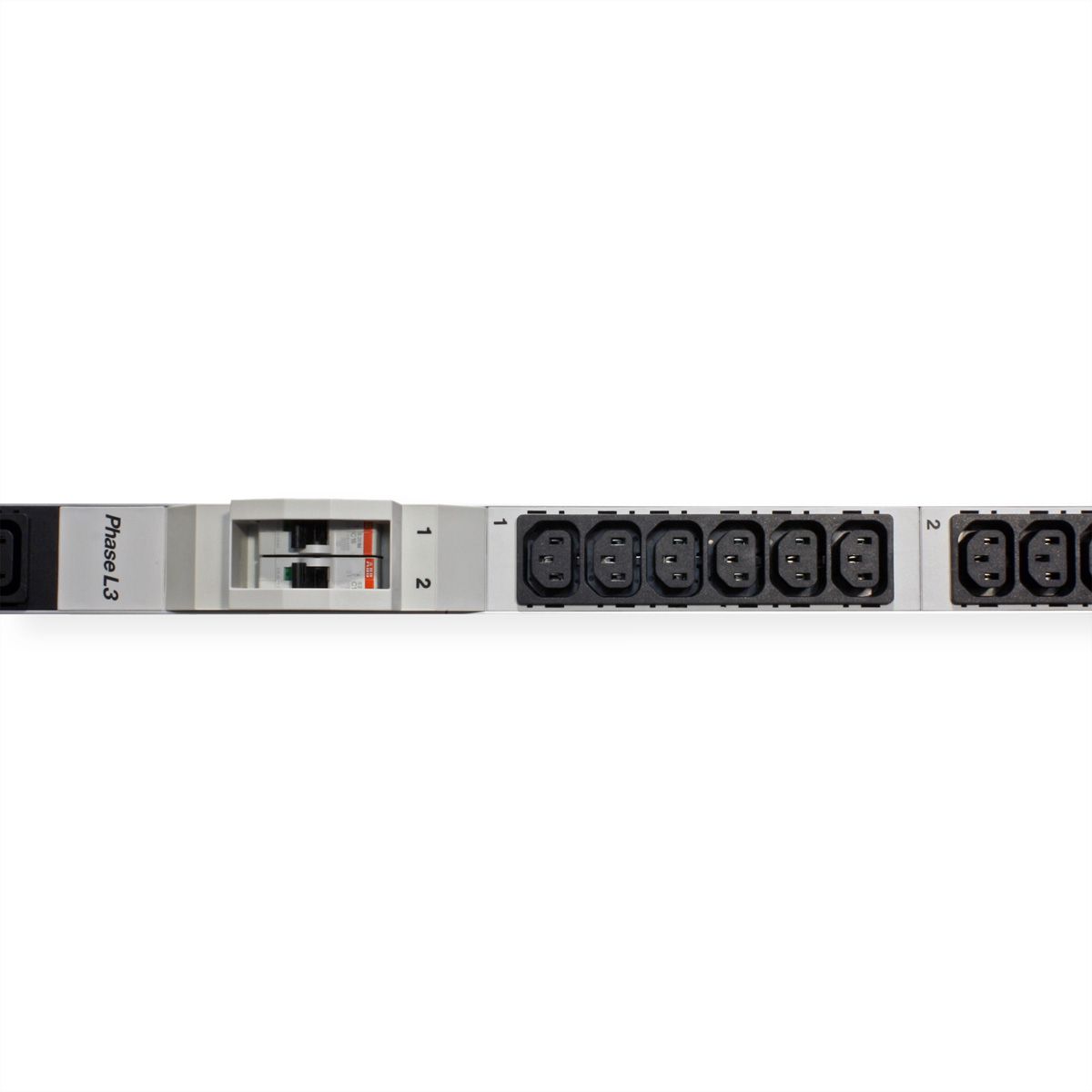 BACHMANN IT PDU ALU 1HE 36x C13 6x Leitungsschutzschalter CEE 3x32A rot