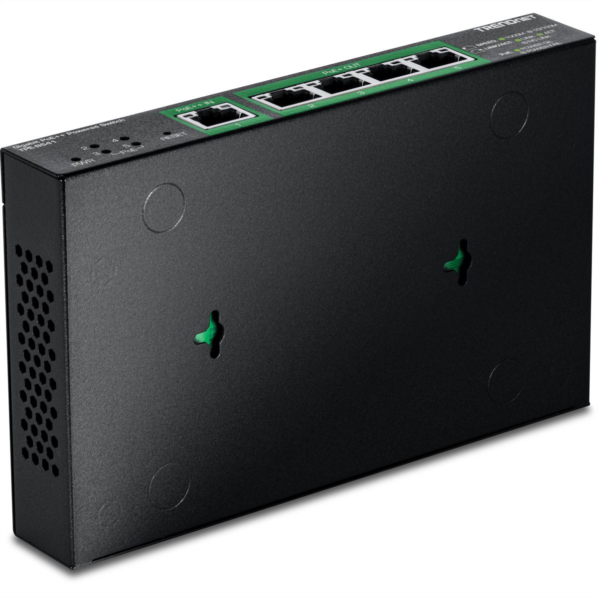 TRENDnet TPE-B541 Gigabit PoE++ Powered  5-Port Managed Switch PoE Passthrough