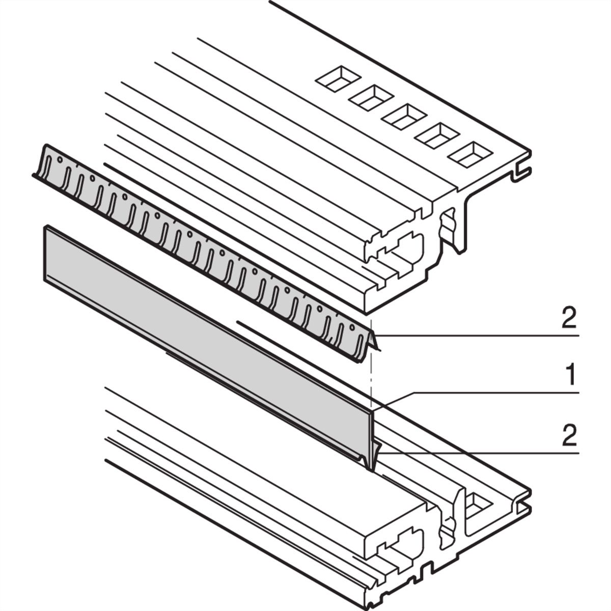 SCHROFF EMV-Dichtsatz zwischen Modulschiene und Modulschiene - HF-DICHTSATZ 63TE MODSCH.