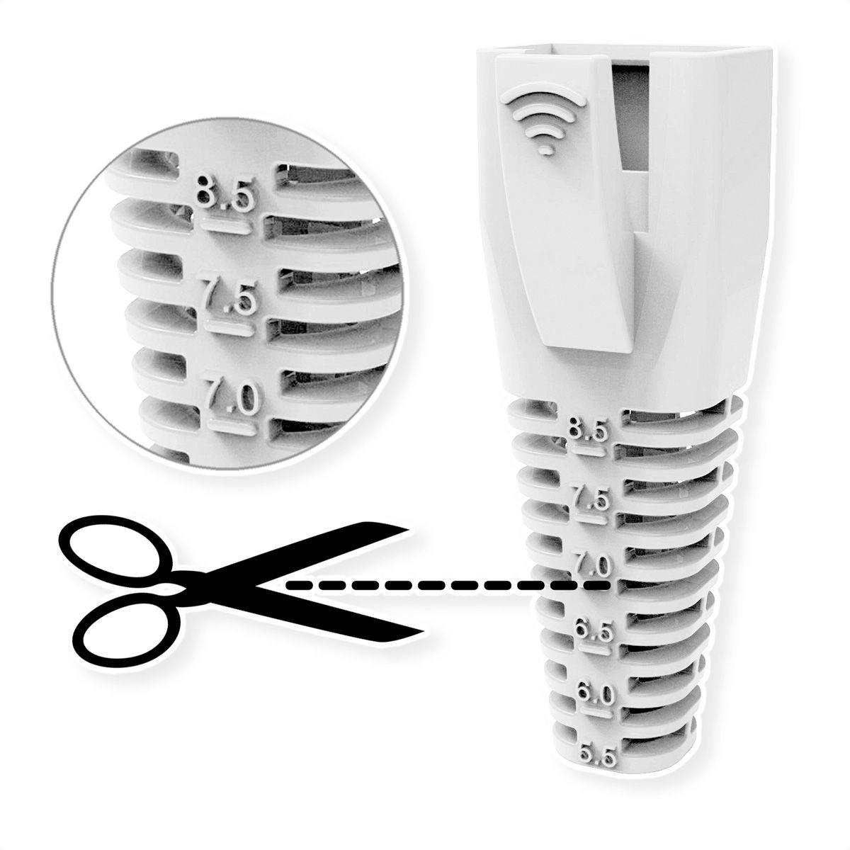 ROLINE Knickschutztülle für RJ-45, 10 Stck, schwarz