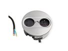 BACHMANN TWIST 2 1xUTE 1xUSB A/C 22W 2,0m AEH Edelstahl-Optik rund