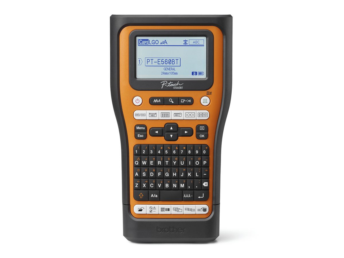 Brother PT-E560BTSP Etikettendrucker Wärmeübertragung 180 x 180 DPI 30 mm/sek Verkabelt & Kabellos HSE/TZe Bluetooth QWERTZ