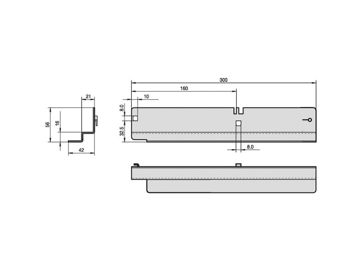 SCHROFF Gleitschiene, 40 kg - GLEITSCHIENEN 300T 40KG(5PA)