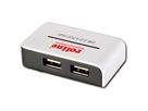 ROLINE USB 2.0 Hub "Black and White", 4 Ports, mit Netzteil