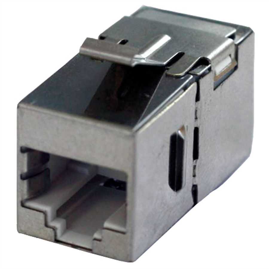BACHMANN Keystone CAT6a STP Kupplung RJ45 geschirmt, silberfarben