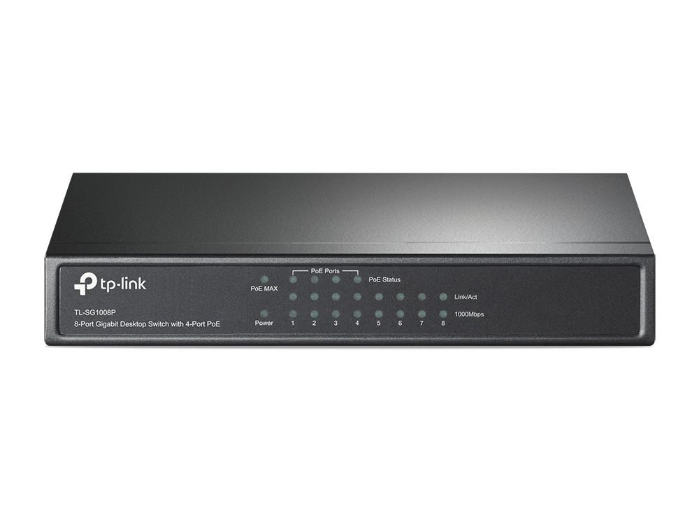 TP-Link TL-SG1008P Netzwerk-Switch Unmanaged Gigabit Ethernet (10/100/1000) Power over Ethernet (PoE) Haselnuss