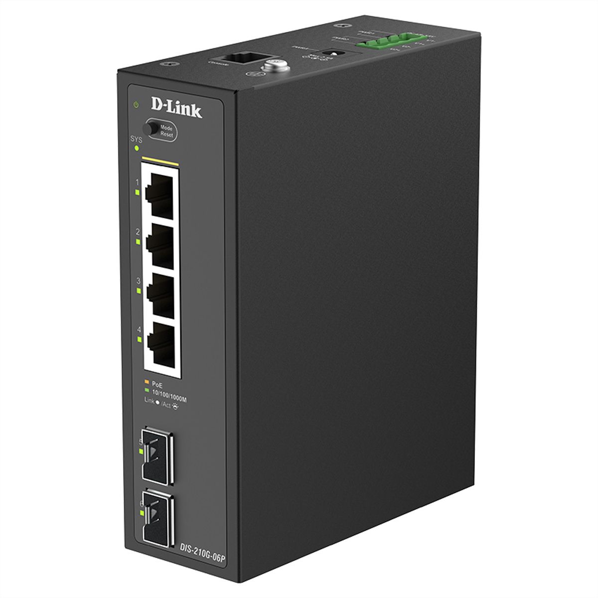 D-Link DIS-210G-06P 6-Port Switch, Smart Managed Gigabit PoE Industrial