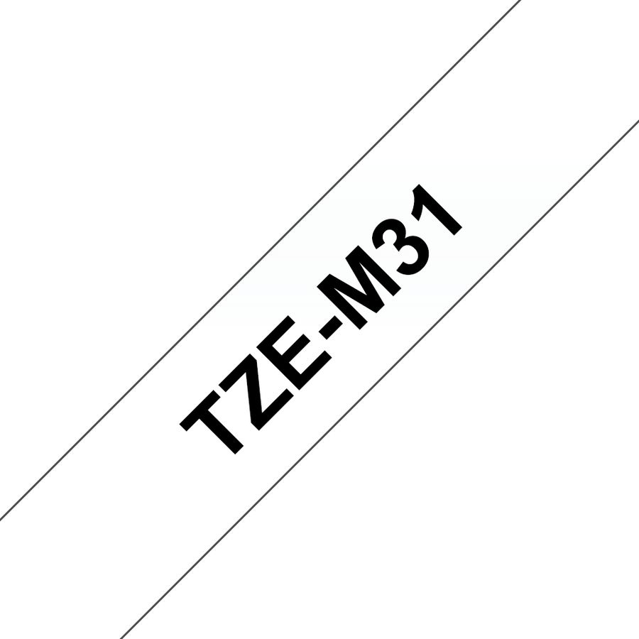 Brother TZe-M31 Schwarz auf transparent