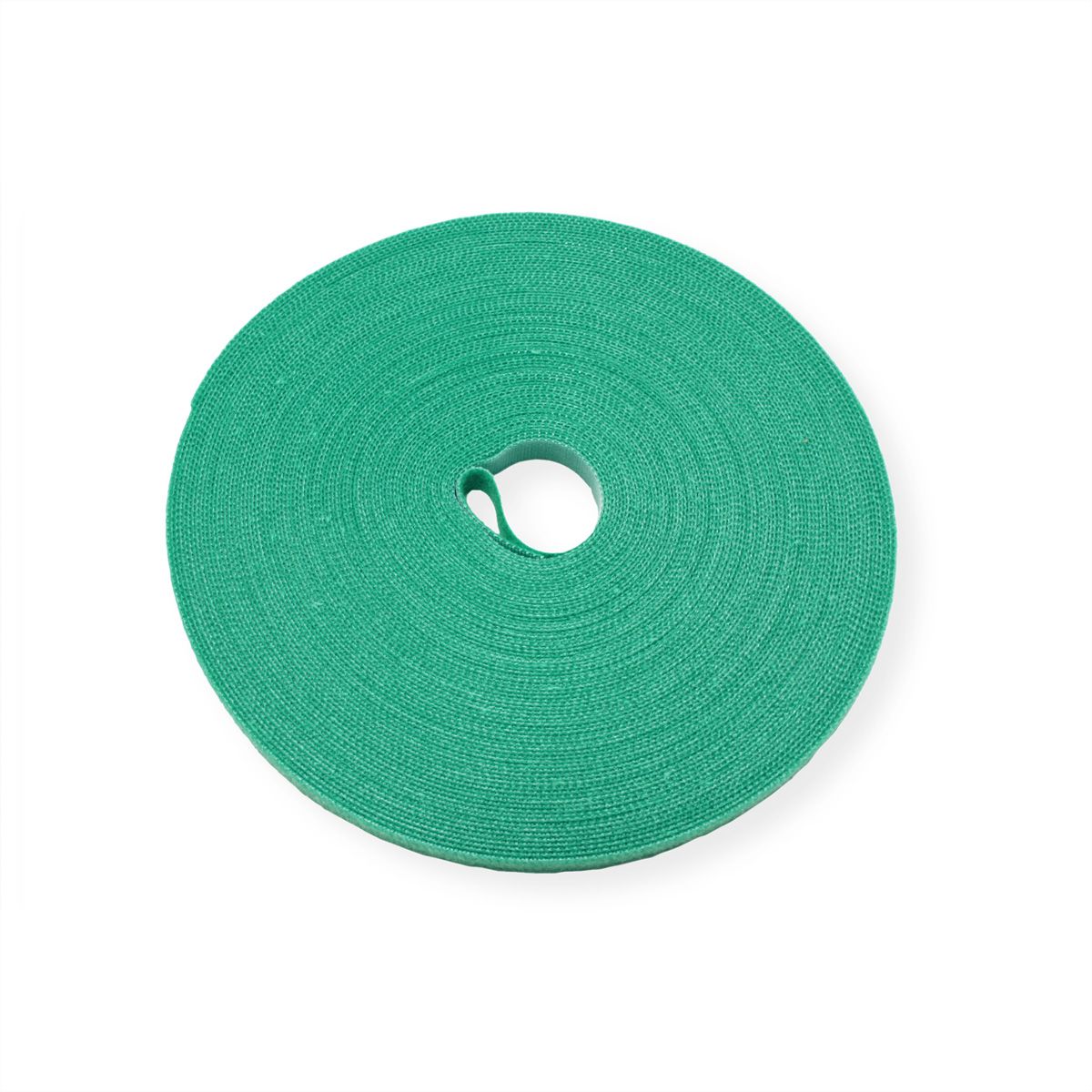 VALUE Klettband auf Rolle, 10mm, grün, 25 m