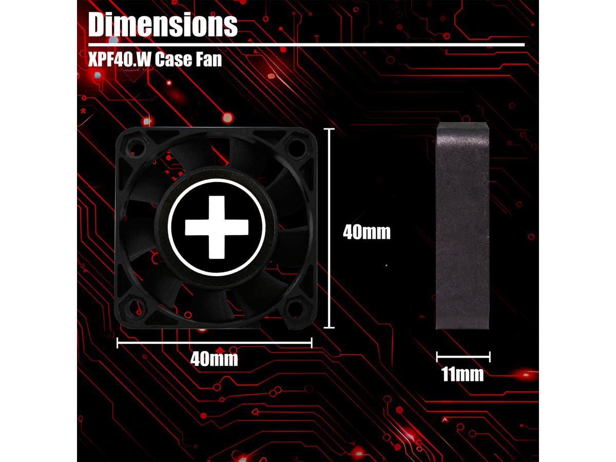 Xilence XPF40.W 40mm Gehäuselüfter, 3PIN, White Box
