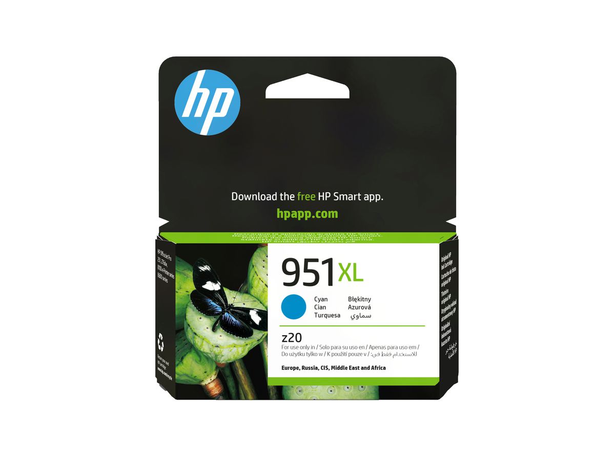 HP 951XL Cyan Original Druckerpatrone mit hoher Reichweite