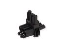 BACHMANN Verteilerblock WIELAND GST18 1xIn/2xOut, mit Befestigungsmöglichkeit, schwarz