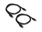 TRENDnet TK-DP06/2 DisplayPort 1.2 Kabel, 2er Pack, schwarz, 1,8 m