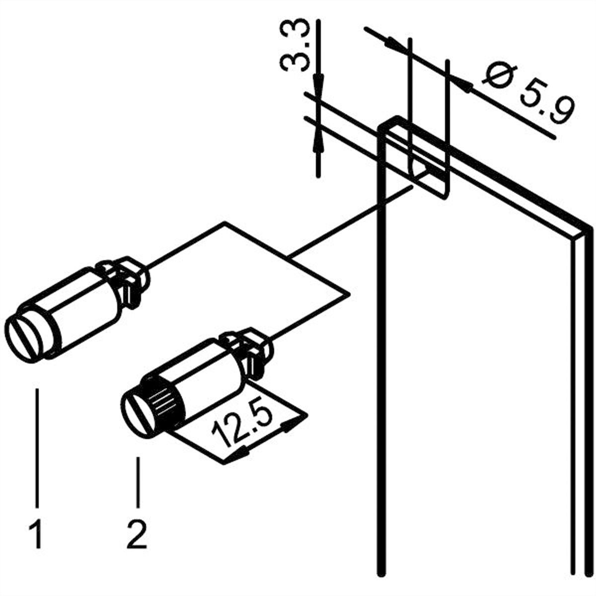 SCHROFF Schnellverschluss mit Rändel - SCHN.VERSCHL M.RAEN.SW 100ST