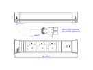 BACHMANN POWER FRAME M 3xCEE7/3, 1xUSB C 30W 0,2m GST18