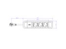 BACHMANN PRIMO 2 3xCEE7/3 2,0m CEE7/7 RAL5010