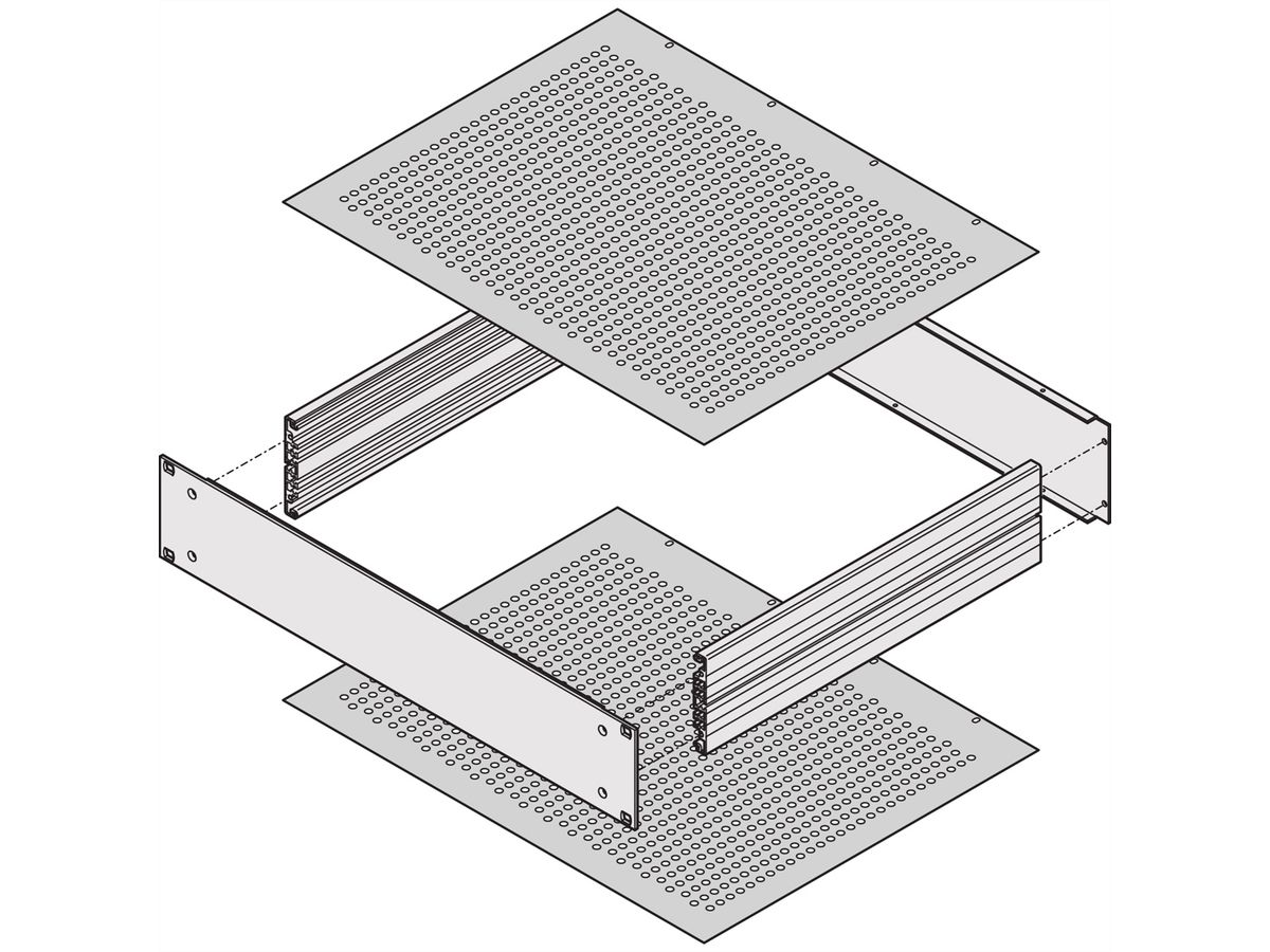 SCHROFF Abdeckbleche - ABDECKBLECH 400T PERFORIERT