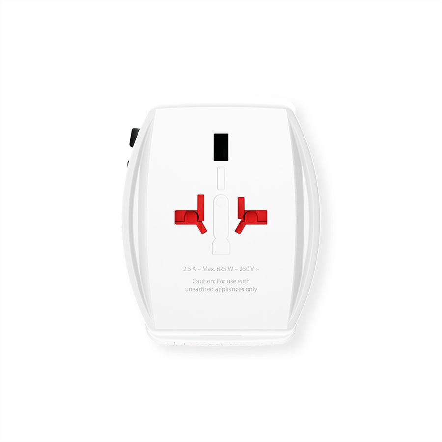 Skross MUV USB A/C 65PD Reiseadapter mit USB-C Kabel, Weltweit