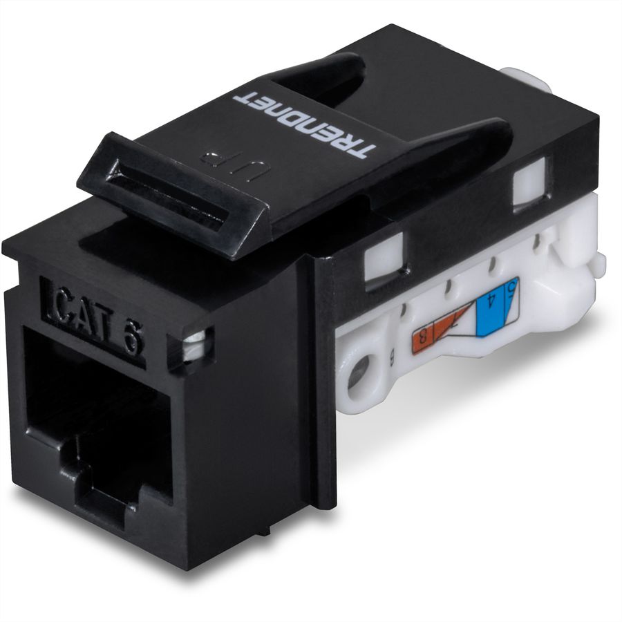 TRENDnet TC-K25C6BK Cat6 RJ-45 Keystone, 25er Pack schwarz, schwarz