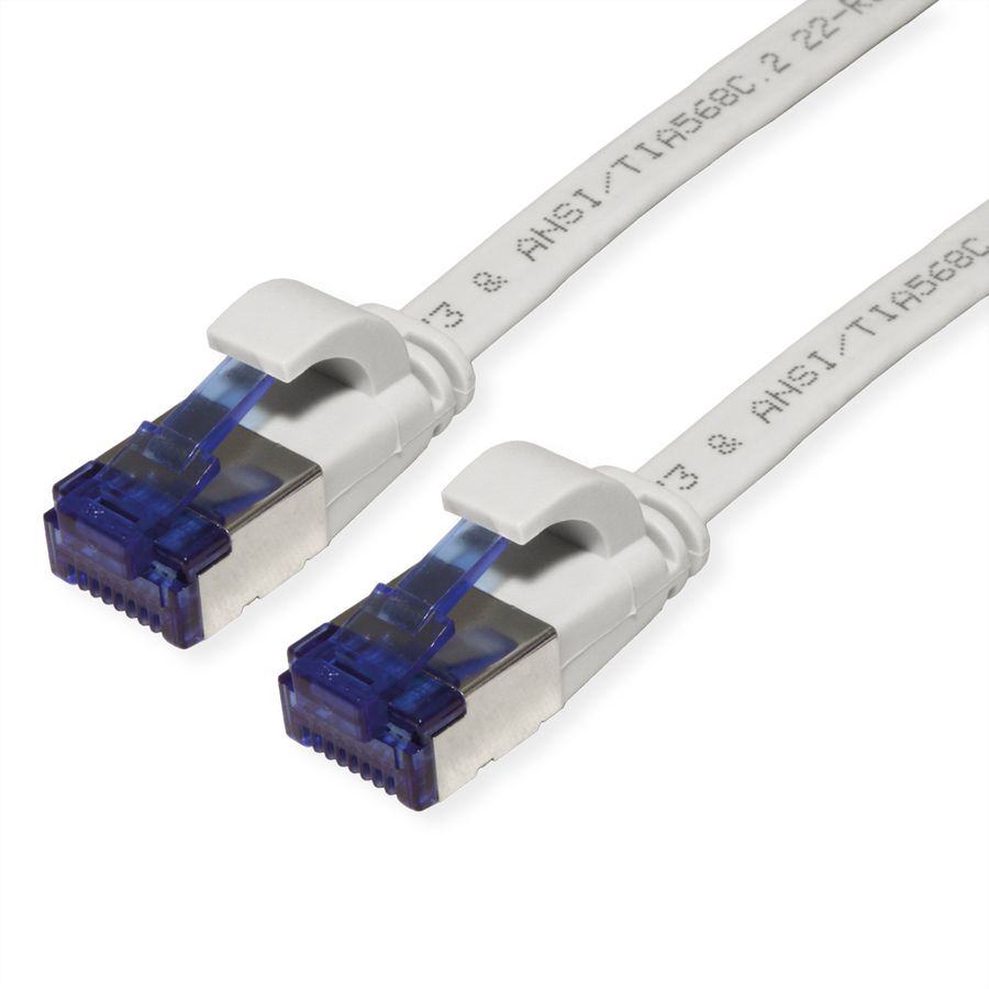 VALUE Patchkabel Cat.6A (Class EA) FTP, extra-flach, grau, 0,5 m