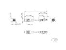 METZ CONNECT Verbindungsleitung M12 ST-RJ45 ST, 4-pol D-kodiert, gerade-gerade, Schleppkette, Torsion, 10 m