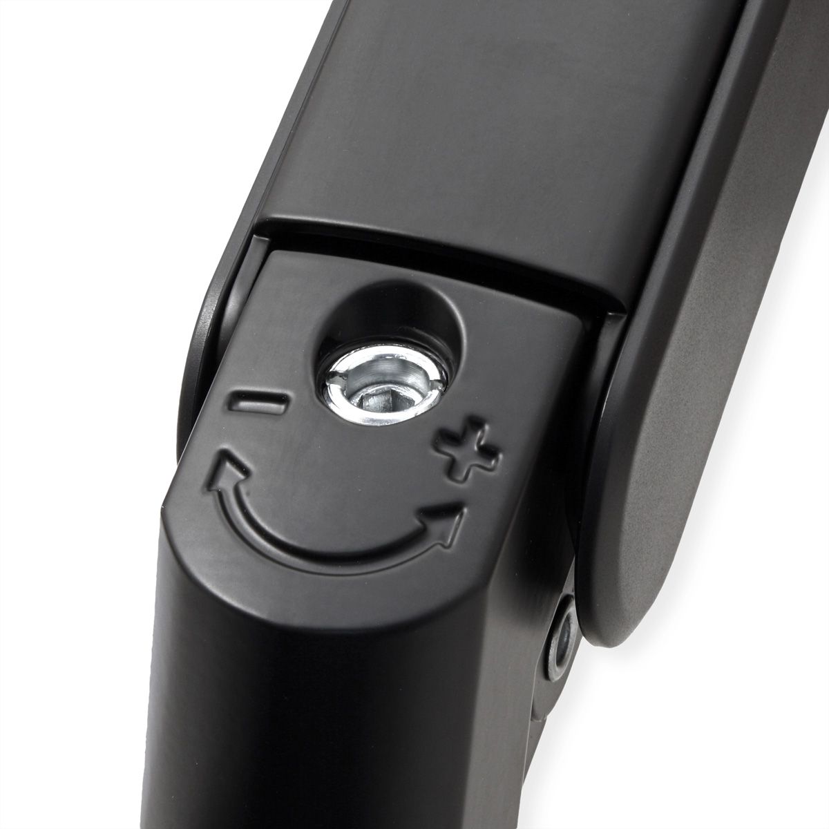 ROLINE Schwerlast-LCD-Arm, Trägerstange, 4 Gelenke, Tischmontage, bis 27 kg, schwarz