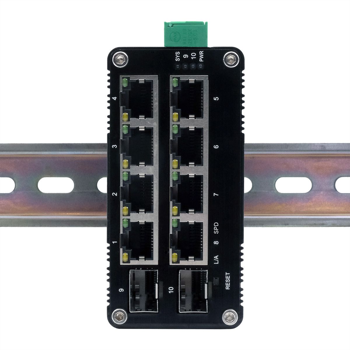 EXSYS EX-62035M-SFP 10-Port Industrial Gigabit Mini Switch, Web Managed