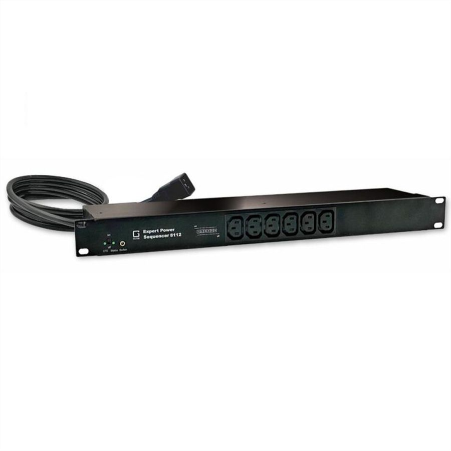 GUDE 8112-6 Expert Power Sequenzer 6x C13 mit Überspannungsschutz und Netzfilter , Anschluß C19