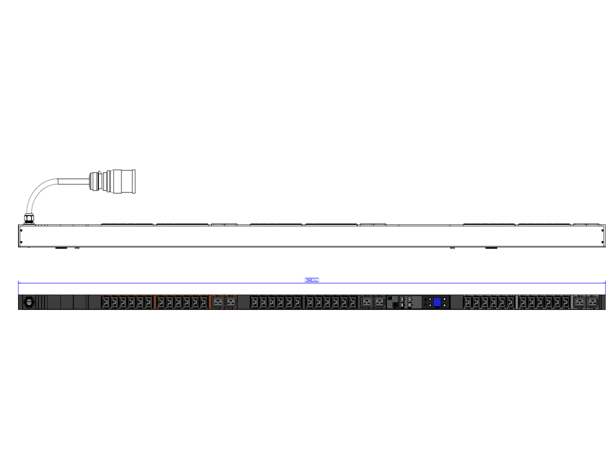 BACHMANN BN7000 36xC13 6xC19, Messung pro Phase, Steckdosen schaltbar